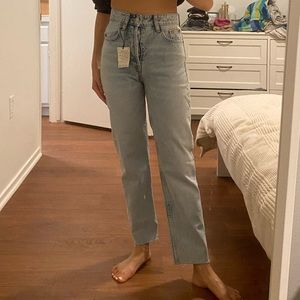 Zara high waisted straight leg jeans
